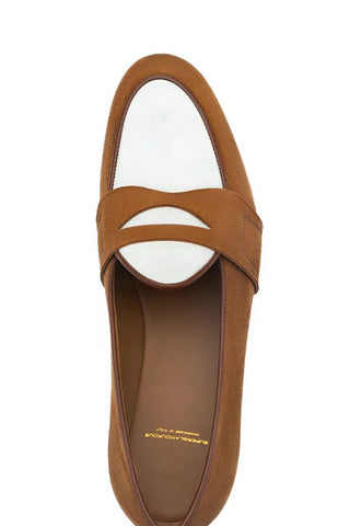 SUPERGLAMOUROUS Tangerine 9.3 Suede Penny Loafer-AmbrogioShoes