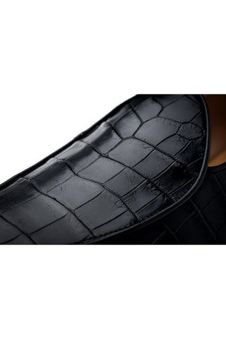 SUPERGLAMOUROUS Tangerine Crocodile Belgian Loafer(SPGM1348)