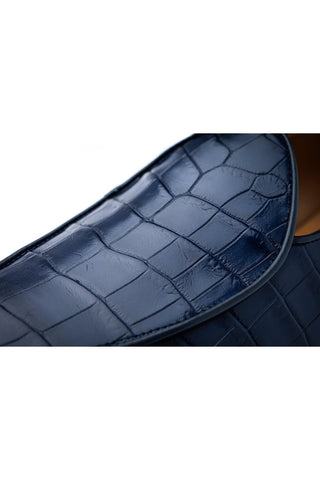 SUPERGLAMOUROUS Tangerine Crocodile Belgian Loafer(SPGM1348)-Dellamoda
