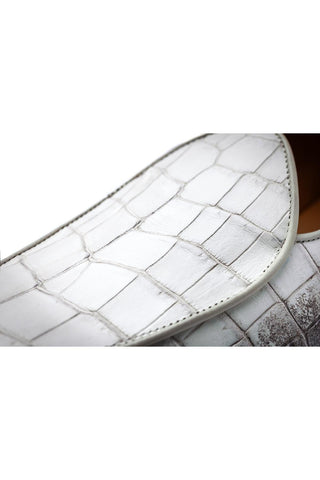 SUPERGLAMOUROUS Tangerine Crocodile Belgian Loafer(SPGM1348)-Dellamoda