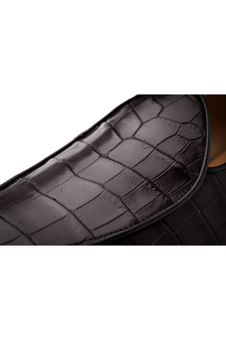 SUPERGLAMOUROUS Tangerine Crocodile Belgian Loafer(SPGM1348)-Dellamoda