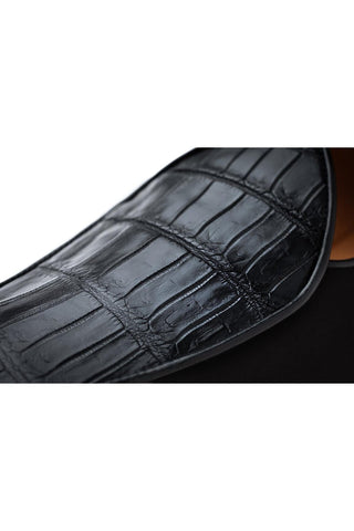 SUPERGLAMOUROUS Tangerine Crocosuede Crocodile / Suede Belgian Loafers (SPGM1337)