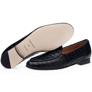 SUPERGLAMOUROUS Tangerine Exotic Crocodile Belgian Loafer(SPGM1348)-AmbrogioShoes