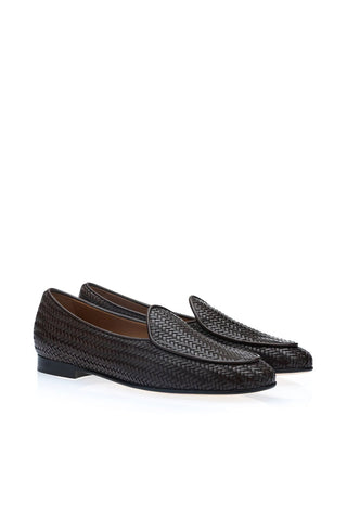 SUPERGLAMOUROUS Tangerine Intrecciato Leather Loafer-AmbrogioShoes