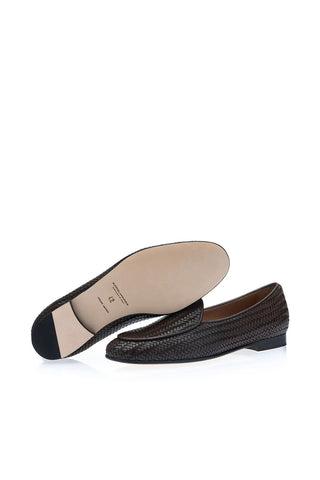 SUPERGLAMOUROUS Tangerine Intrecciato Leather Loafer-AmbrogioShoes