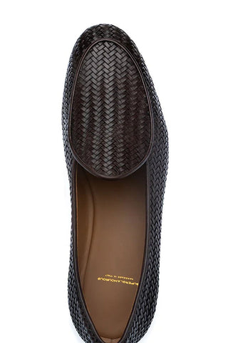 SUPERGLAMOUROUS Tangerine Intrecciato Leather Loafer-AmbrogioShoes