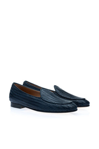 SUPERGLAMOUROUS Tangerine Intrecciato Leather Loafer-AmbrogioShoes