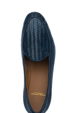 SUPERGLAMOUROUS Tangerine Intrecciato Leather Loafer-AmbrogioShoes