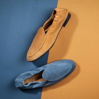 SUPERGLAMOUROUS Tangerine Men's Shoes Unlined Suede Leather Slip-On Loafer (SPGM1365)-AmbrogioShoes