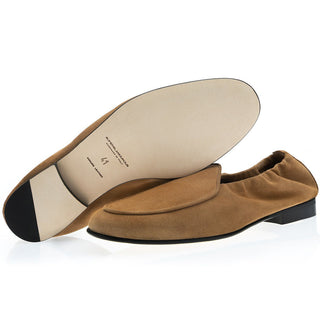 SUPERGLAMOUROUS Tangerine Men's Shoes Unlined Suede Leather Slip-On Loafer (SPGM1365)-AmbrogioShoes