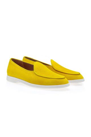 SUPERGLAMOUROUS Tangerine Suede Airwalk Sneaker-Dellamoda