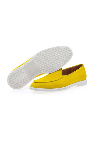 SUPERGLAMOUROUS Tangerine Suede Airwalk Sneaker-Dellamoda