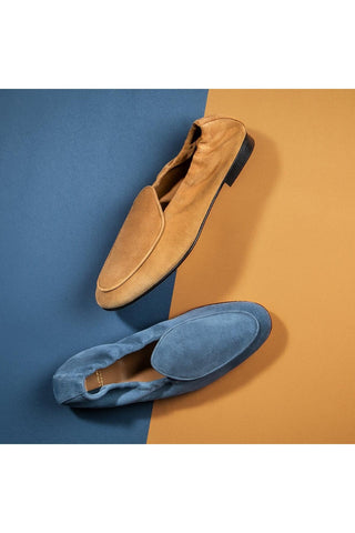 SUPERGLAMOUROUS Tangerine Unlined Suede Slip-On Loafer (SPGM1365)-AmbrogioShoes