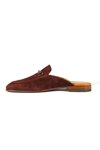 Valentino 19700 Amarone Suede Slipper Mules (VAL1004)-AmbrogioShoes