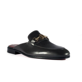 Valentino 19700/M Gray Calf-Skin Leather Slipper Mules (VAL1001)-AmbrogioShoes