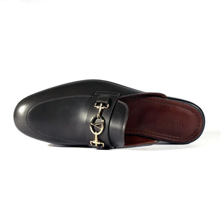 Valentino 19700/M Gray Calf-Skin Leather Slipper Mules (VAL1001)-AmbrogioShoes