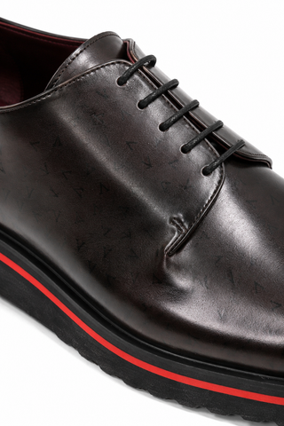 Valentino Dante Leather "V" logo Derby-Dellamoda