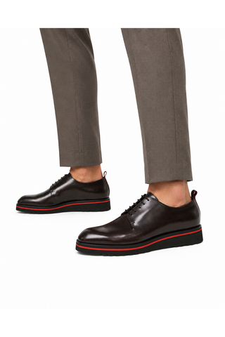 Valentino Dante Leather "V" logo Derby-Dellamoda