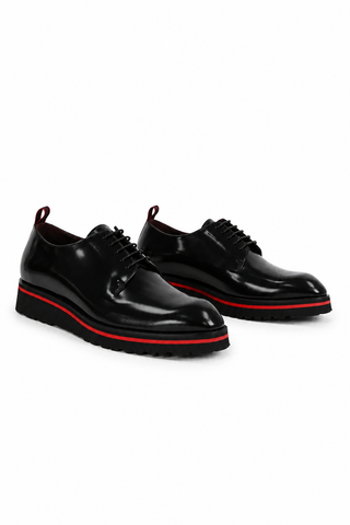 Valentino Dante Leather "V" logo Derby-Dellamoda