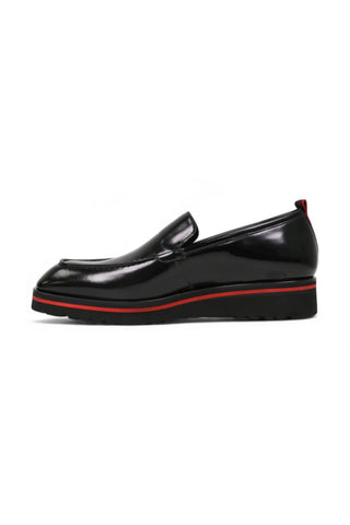 Valentino Deacon 19521 Polished Leather Slip-On Black Loafers (VAL1008)