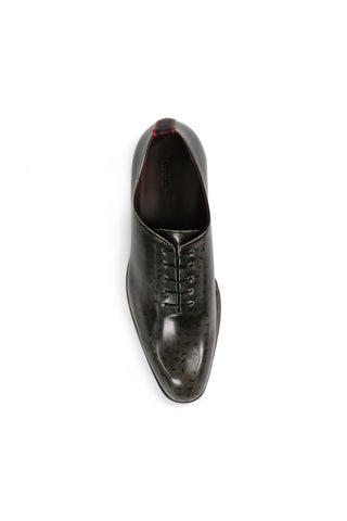Valentino Dult Polished Calf-Skin Leather Whole Cut Oxfords (VAL1010)-AmbrogioShoes