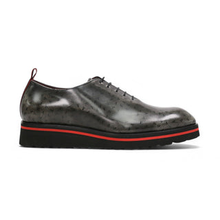 Valentino Dult Polished Calf-Skin Leather Whole Cut Oxfords (VAL1010)-AmbrogioShoes