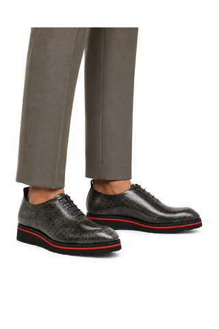 Valentino Dult Polished Leather Whole Cut Oxford-Dellamoda