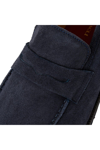 Zeri Suede Penny Loafer-Dellamoda