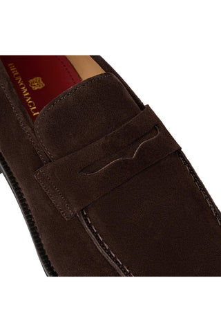 Zeri Suede Penny Loafer-Dellamoda