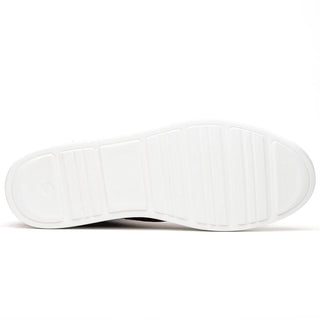 Zelli Italia Bravo Men's Shoes Cognac & Brown Burnished Calf-Skin Leather High-Top Sneaker (ZEL1061)