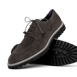 Zelli Italia Campo Men's Shoes Gray Goat-Skin Suede Derby (ZEL1042)