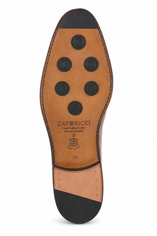 Caporicci Gregory 2542 Alligator Wholecut Oxford Chestnut, outsole view
