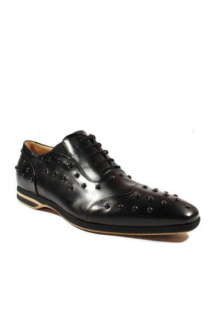 Cesare Paciotti Luxury Italian Men's Designer Shoes Baby Lux Black Leather Oxfords (CPM2411)-AmbrogioShoes