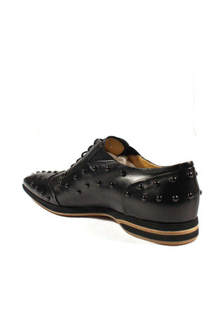 Cesare Paciotti Luxury Italian Men's Designer Shoes Baby Lux Black Leather Oxfords (CPM2411)-AmbrogioShoes