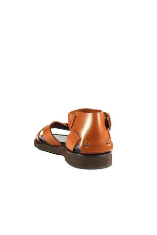 Cesare Paciotti Luxury Italian Men's Designer Shoes Biscotto Buckle Logo Leather Sandals (CPM2377)-AmbrogioShoes