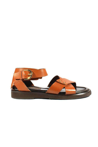 Cesare Paciotti Luxury Italian Men's Designer Shoes Biscotto Buckle Logo Leather Sandals (CPM2377)-AmbrogioShoes