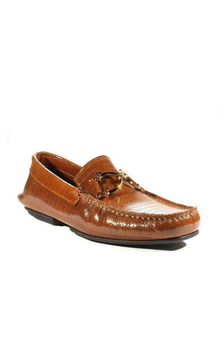 Cesare Paciotti Luxury Italian Men's Designer Shoes Brown Glass Leather Moccasins (CPM2351)-AmbrogioShoes