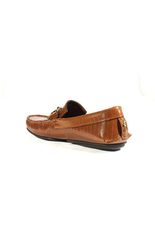 Cesare Paciotti Luxury Italian Men's Designer Shoes Brown Glass Leather Moccasins (CPM2351)-AmbrogioShoes