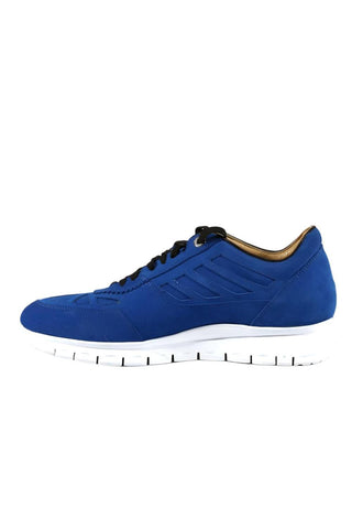 Cesare Paciotti Luxury Italian Men's Designer Shoes Cam Denim Blue / Black Suede Sneakers (CPM3145)-AmbrogioShoes