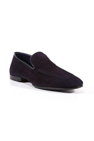 Cesare Paciotti Luxury Italian Men's Designer Shoes Camoscio Navy Suede Loafers (CPM3129)-AmbrogioShoes
