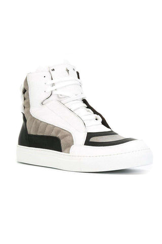 Cesare Paciotti Luxury Italian Men's Designer Shoes Granello Ice Gomm White Sneakers (CPM5006)-AmbrogioShoes