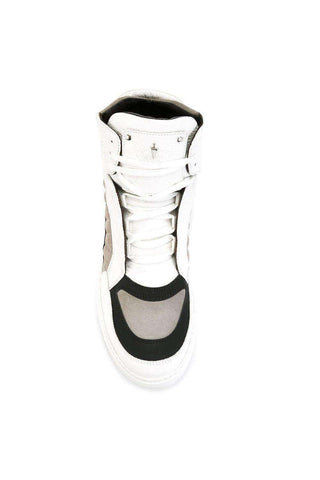 Cesare Paciotti Luxury Italian Men's Designer Shoes Granello Ice Gomm White Sneakers (CPM5006)-AmbrogioShoes
