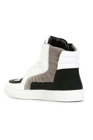 Cesare Paciotti Luxury Italian Men's Designer Shoes Granello Ice Gomm White Sneakers (CPM5006)-AmbrogioShoes