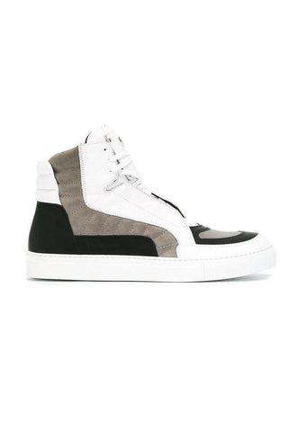 Cesare Paciotti Luxury Italian Men's Designer Shoes Granello Ice Gomm White Sneakers (CPM5006)-AmbrogioShoes
