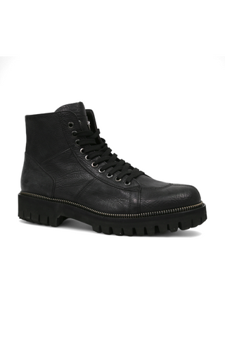 Cesare Paciotti Luxury Italian Men's Designer Shoes Hippie Black Leather Boots (CPM3075)-AmbrogioShoes