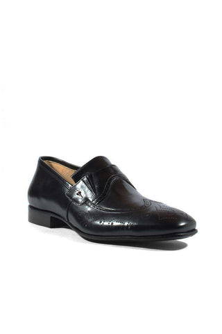 Cesare Paciotti Luxury Italian Men's Designer Shoes Magic Baby Black Leather Loafers (CPM2613)-AmbrogioShoes