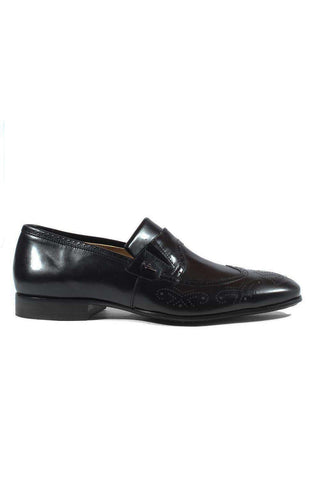 Cesare Paciotti Luxury Italian Men's Designer Shoes Magic Baby Black Leather Loafers (CPM2613)-AmbrogioShoes