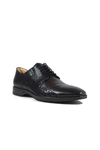 Cesare Paciotti Luxury Italian Men's Designer Shoes Magic Baby Black Leather Oxfords (CPM2634)-AmbrogioShoes