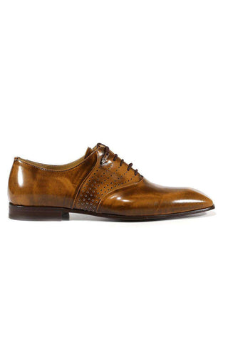Cesare Paciotti Luxury Italian Men's Designer Shoes Magic Dark Caffe Brown Leather Oxfords (CPM3111)-AmbrogioShoes