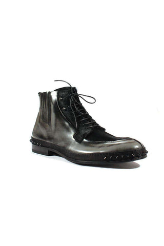 Cesare Paciotti Luxury Italian Men's Designer Shoes Magic Old Antrac Pony Boots (CPM2533)-AmbrogioShoes